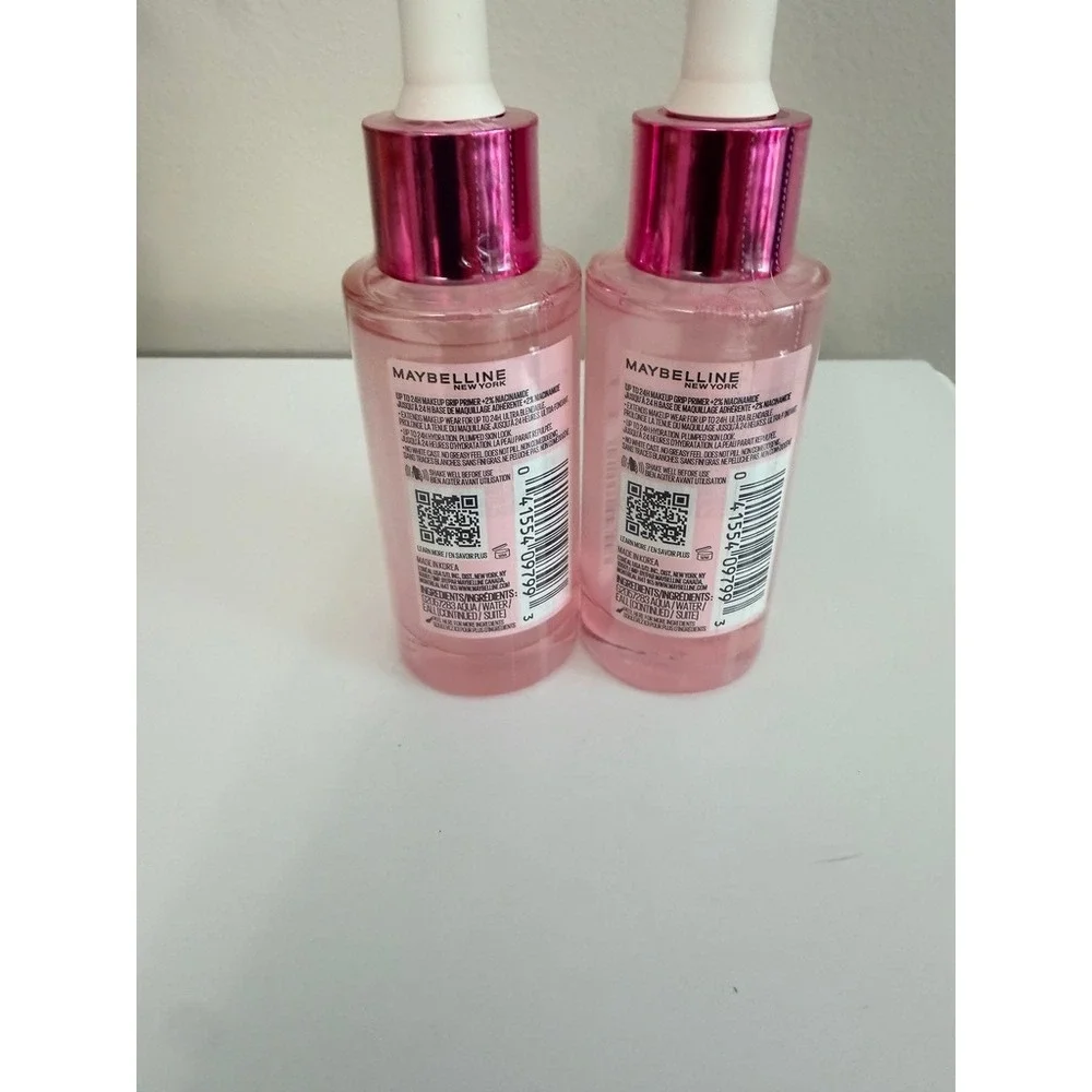 Maybelline Grippy Serum Primer Women 1oz Pink 2% Niacinamide 2PK NWT
